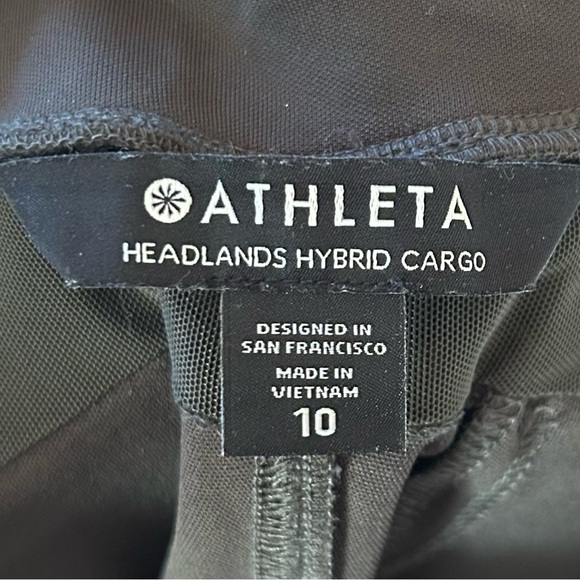 Athleta Headlands Hybrid Cargo Tight Leggings Pants Size 10 Olive Green Trail - Picture 6 of 15